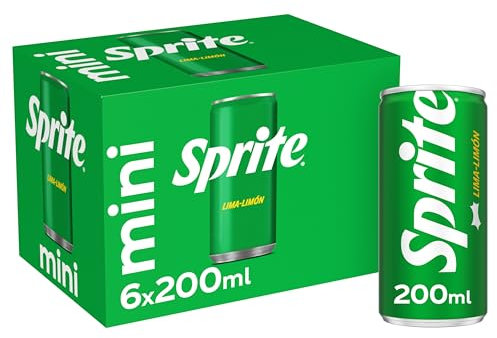 Sprite Lima-Limón, Bajo en Azúcares y Calorías, Pack 6 mini latas de 200ml