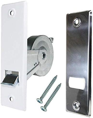 Rolladen Gurtwickler 135 mm Lochabstand (Verschraubung) mit Metallblende Set Einlaßwickler