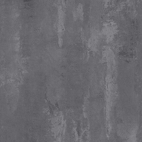 BRICOFLOR Einfarbige Tapete in Dunkelgrau | Betonoptik Tapete im Industrial Style | Graue Vliestapete im Used Look für Küche und Wohnzimmer | 10,05 x 0,53 m