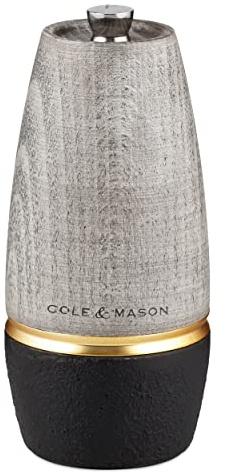 Cole & Mason H322014 Bridgwater Moulin a Poivre | Precision+/Mouture Réglable | Fonte/Bois | 135mm | Comprend 1 x Moulin | Garantie à Vie Du Mécanisme