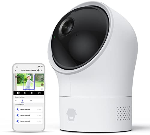 Chuango PT-300Q – inomhuskamera, WiFi-övervakningskamera, rörelsedetektering, vridbar 350°/110°, mörkerseende, 1080P, tvåvägskommunikation