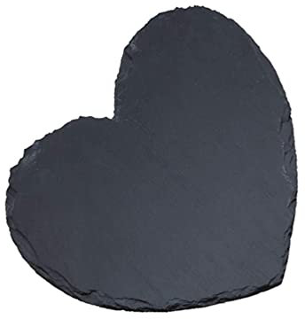 Cabilock Heart Shaped Natural Stone Dinner Plate for Steak Serving Creative Tray for Western Food Storage for Restaurant Dining Scenario