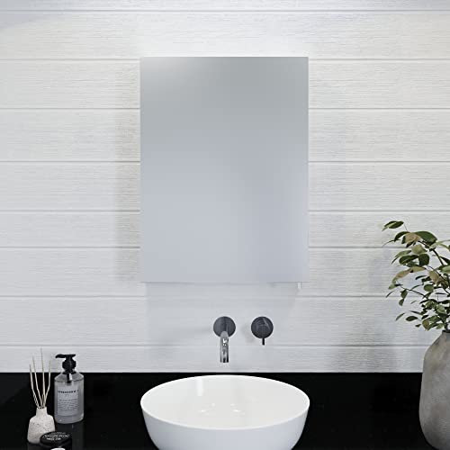Croydex Finchley Medizinschrank mit einer Tür, Edelstahl, 50,8 cm (B) x 66 cm (H)
