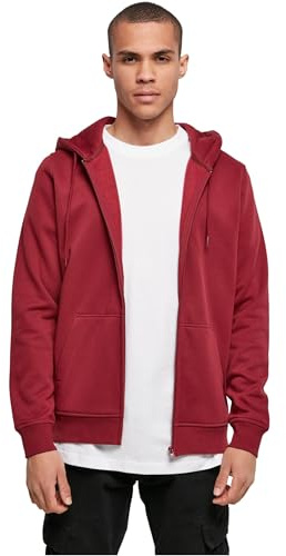 Build Your Brand Homme Sweat à Capuche avec Fermeture éclair Sweatshirt, Bordeaux, M