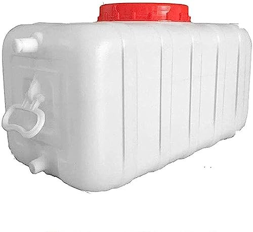 JIESOO Kunststoff-Garten-Camping Mit Wasserhahn Tragbarer Wasserspeicher Dicker Kunststoff-Wasserspeicher Notfall-Wasserfass-Behälter(100L)