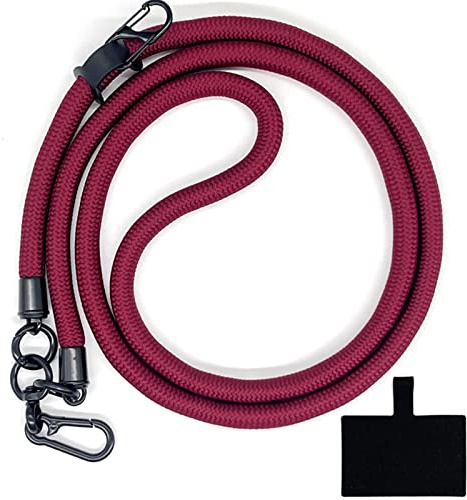 HIRANE Thick Rope Cell Phone Lanyard Spacer, Anti Theft Phone Strap, Adjustable Crossbody Phone Strap, Universal Crossbody Patch Phone Lanyards, for All Smartphone (38)
