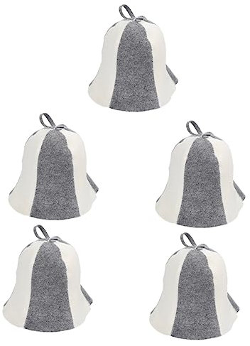 YARNOW 5stücke Sauna Hut Aus Filz Atmungsaktive Saunamütze Für Damen Für Langen Haarschnitt Teiliges Für Sauna Und Spa Anwendungen