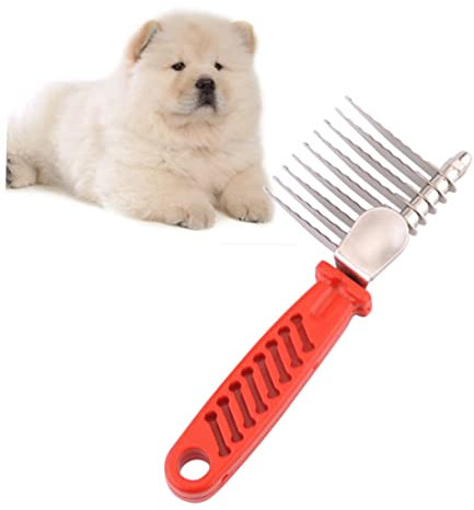 POPETPOP Hundekamm Für Verfilzungen Entfernen Haustierkamm Mit Langen Klingen Hundehaarbürste Für Fellpflege Ergonomischer Griff Entfilzungswerkzeug Für Lose Haare Und Hautschuppen