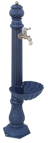 Fonderia Bongiovanni | Fontana a Colonna in Ghisa | Modello Dea | per Giardino | Parco | Fontanella da Giardino Esterno | con Rubinetto Ottone Brunito 147/C | per Casa Terrazzo