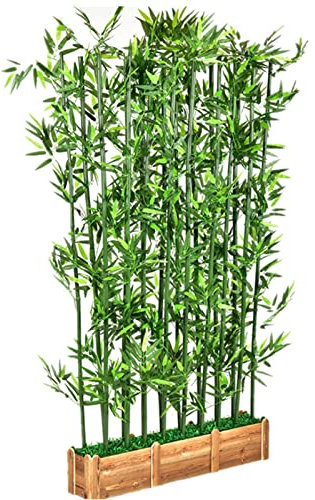 Terrassen-Simulations-Bambus-Eingangs-Zierwand, 1 m, 1,2 m, 1,5 m, 1,8 m hoch, künstliche künstliche Pflanzen, Baum, Raumtrenner, Sichtschutzbarriere für kommerzielle Außendekoration (Farbe: 1,8 m