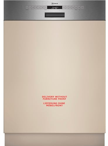 NEFF S145HTS01E, N 50, Smarter Geschirrspüler Teilintegriert, 60 cm, Besteckkorb, besonders leise Spülmaschine, AquaSensor zur Schmutzerkennung, Chef 70°C für hartnäckige Verschmutzungen, Aqua Stop