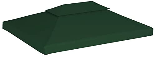 Homgoday Pavillon-Dachplane Ersatzdach 310 g/m² Grün 3x4 m Rasen, Garten Model40882
