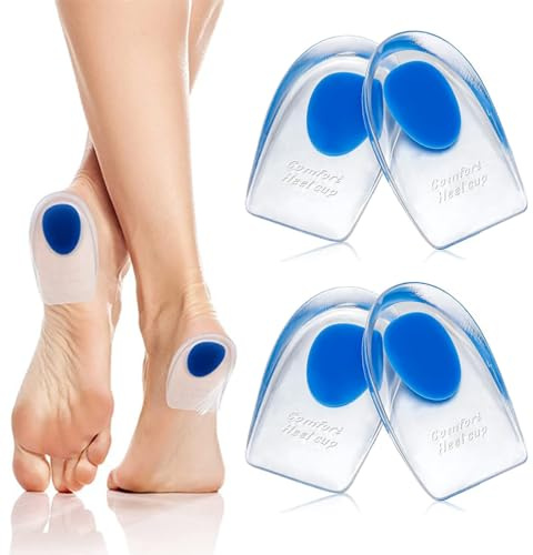 2 Paires Talonnettes en Gel,fasciite plantaire semelle intérieure,Epine Calcaneenne Silicone Talonette, Semelles confortables pour chaussures Orthopédique Coussinet pour Homme et Femme