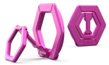 URBAN ARMOR GEAR UAG Magnetic Phone Ring Stand Compatible with MagSafe Magnet, Removable Metal Finger Ring Grip & 360 Rotation Adjustable Kickstand for iPhone 17, Galaxy S26, Orchid Pink | Suitable for all cases/smartphones with magnetic module, high-quality cast zinc with polished metal coating, 360° rotation