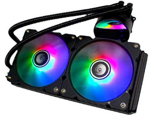 di Raffreddamento a Liquido ARGB, Dissipatore a Liquido per CPU AIO da 240 Mm, Radiatore a Liquido per CPU AIO Tutto in da 240 Mm, Dissipatore di Calore Ad Acqua Integrato per