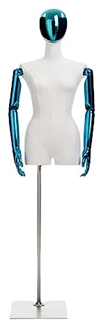 VNNHGB Beschichteter Halbkörper, moderner weiblicher Schaufensterpuppen-Torso, Schaufensterpuppenkörper aus massivem Schaumstoff, Verstellbarer Körper, Schaufensterpuppen, Kostümformen (B