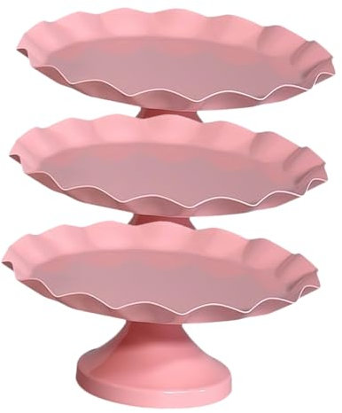 PAMINGONO 3pezzi Alzatine Ferro Per Torte e Dessert Espositori Per Feste Compleanni Matrimonio e Eventi Supporto Resistente Per Cupcake e Muffin Funzionale e Vivace