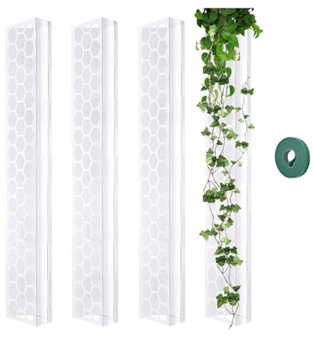 Streysisl Bâtons de mousse pour Monstera – 43,2 cm – Poteau en mousse empilable pour plantes grimpantes d'intérieur – Bâtons de mousse transparents pour lierre Monstera vert