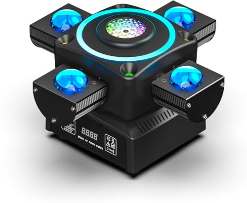 120W Lyre LED Projecteur à 4 bras Faisceau Lumineux Lavage Zoom Effet avec éclairage DJ Mixte Contrôlé par DMX pour Fête de Mariage, Discothèque, KTV, Club de Mariage