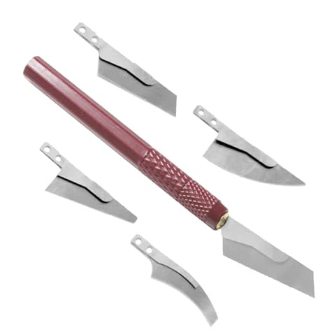 Hobby-Modelliersäge, Modellbau-Handsäge | Modellier-Handsägen-Werkzeugsatz | Handmodell-Feinschliff mit 4 Bastelschneidern für, PVC, Knochen