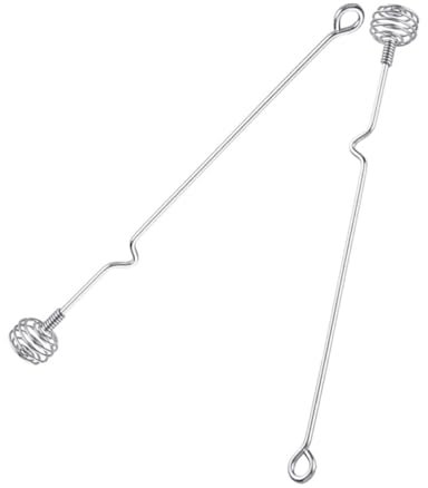 COLLBATH Cucharas Mixtas De Coctel Inoxidable Batidoras Para Miel Diseño Ergonómico 2 Varillas