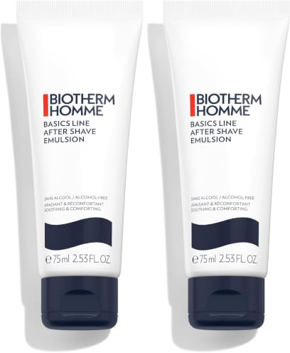 Biotherm Homme After Shave Emulsion, beruhigender Rasier Balsam gegen Hautreizungen, mit Sheabutter und wertvollen Ölen, After-Shave Gesichtspflege für Männer, für empfindliche und trockene Haut, 75 ml