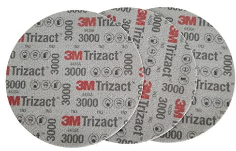 HBALDTEDC Schleifschwämme Block Pad Disc, 3M Schwamm-Polierschleifpapier 5000, Autolack-Finish, 6 Zoll, 150 mm, rund, 02085(3000 Grit,15 Pcs)