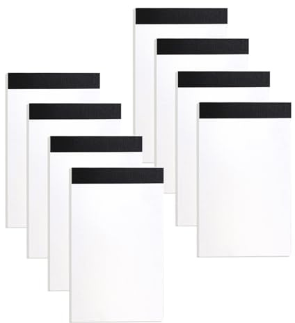 WUPENGZON 8 Stück Notizblock A7 Blanko Klein, 30 Blatt Pro Block Notizblöcke, 80g Mini Notizblöcke Ersatzblöcke, Block Abreißblock Notizzettel für Arbeit Studie Büro Haushalt Schule Memo Tagebuch