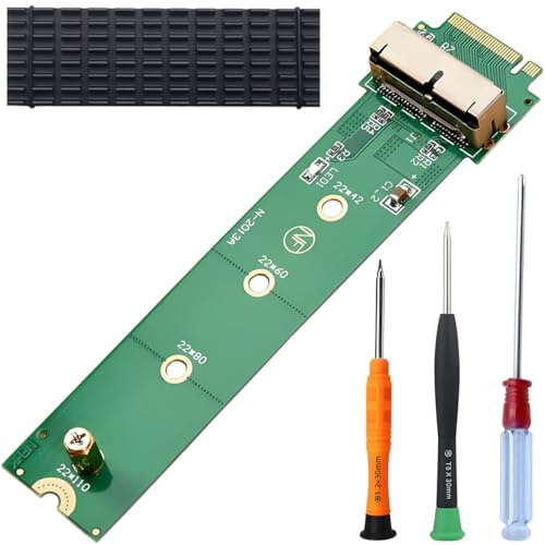 ZHUROUPU PCI-E 4X NVME/NGFF M.2 M-Key a SSD 12+16 Pin per 2013 2014 2015 per Apple per MacBook Air PRO A1465 A1466 A1493 A1502 Scheda di conversione SSD, Adattatore da SSD PCI Express a M.2 NGFF