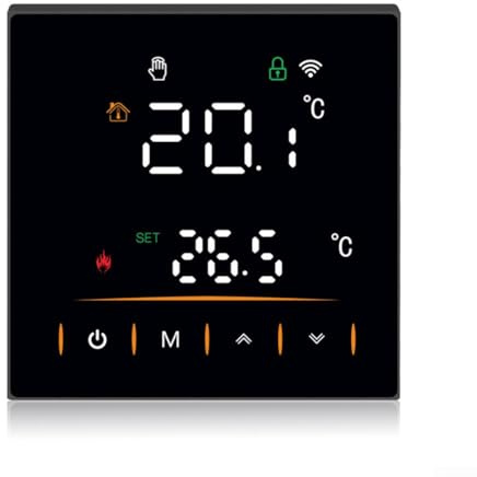 Termostato intelligente WiFi, per riscaldamento a pavimento dell'acqua calda a gas, controllo antigelo programmabile, controllo vocale LCD touch (riscaldamento elettrico 16A)