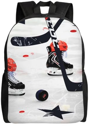 KCGSDEGV Sac à dos pour ordinateur portable 15 Motif sushi japonais Noir, Motif hockey sur glace., taille unique