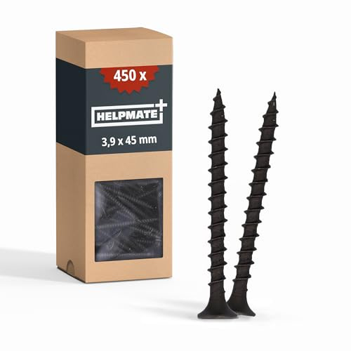 HELPMATE – Tornillos de montaje rápido – rosca gruesa 3,9x45mm – 450 uds.