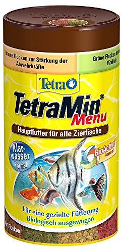 Tetra Menu Fischfutter - Hauptfuttermix mit 4 Spezialflocken in getrennten Kammern, abwechslungsreiches Futter für alle Zierfische, 250 ml Dose