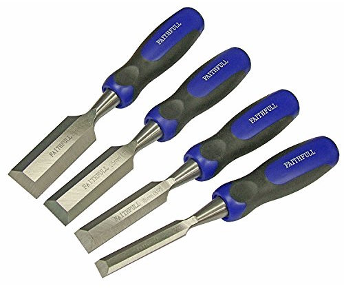 Faithfull FAIWCBUTTS4 Short Blade Wood Chisel Set of 4 - 12, 18, 25, 32mm