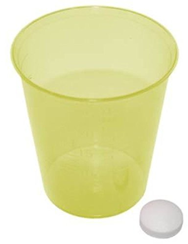 Medikamenten Einnehmebecher 30ml graduiert - gelb transparent - ohne Deckel - 10 Stück Packung
