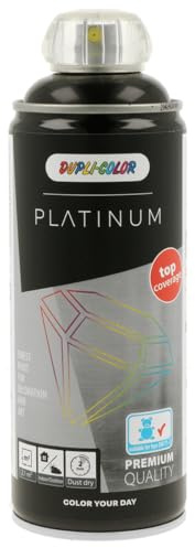 DUPLI-COLOR PLATINUM RAL 9005 tiefschwarz glänzend 400 ml - Sprühfarbe | Premium Lack-Qualität mit exzellenter Deckkraft, UV-beständig, schnelltrocknend, für Holz, Metall, Stein, Glas & Kunststoff
