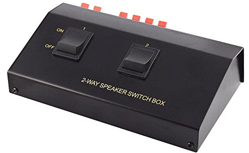 BestPlug Audio Lautsprecher Umschaltbox Switch für 4 Boxen, Schwarz