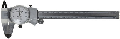 Mitutoyo 505-736 Dial Caliper, OD Carbide, 0.1 per Rev, 0-6 Range, 0.001 Accuracy