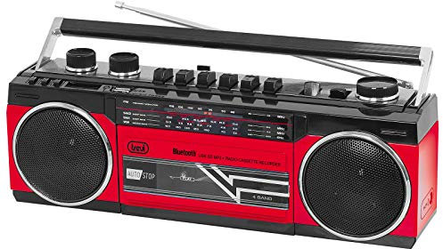 GRABADORA DE Radio Cassette con Bluetooth TREVI RR 501 BT Rojo