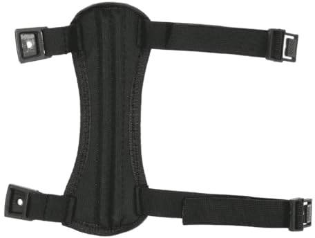 elToro Armschutz Curdora Sport Unterarmschutz mit Clip-Verschluss, 4 Streben, Schutz für Bogenschießen Armschoner Recurvebogen Compoundbogen (Schwarz, S - 17cm)