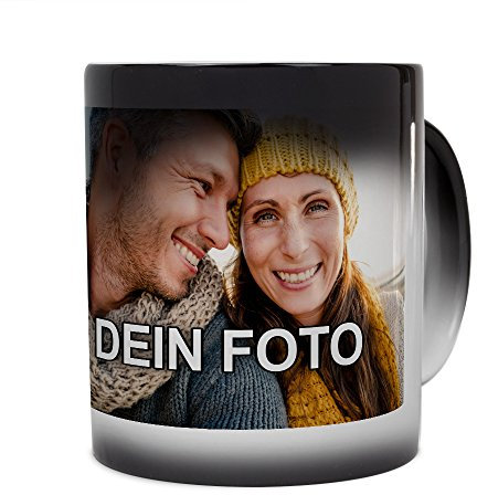 PhotoFancy® - Zaubertasse mit eigenem Foto bedrucken lassen - Magic Mug personalisieren – Fototasse Zauberbecher selbst gestalten