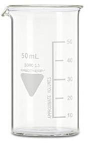 RASOTHERM Becherglas hohe Form mit Ausguss, (Boro 3.3), 50 ml