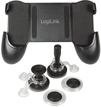LogiLink AA0118 Mobiles Touchscreen Gamepad - Smartphone Controller für Android und iOS Schwarz