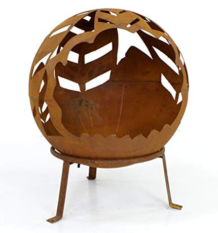 DARO DEKO Metall rost Feuerkugel 50cm x 63cm