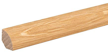 Viertelstab Abdeck- Abschluss- Sockelleiste Eiche GEÖLT 14x14mm [SPARPAKET] (10 Stück (23lfm))