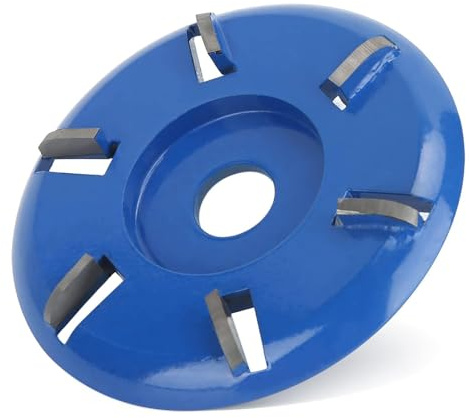 Wood Grinding Shaping Disc 6 Teeth Chainsaw Mill Cutter Stump Remover Angle Grinder Woodworking Blade Turbo Grinder Wood Carving Disc(Arc Blade)