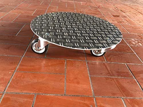 Schwerlast Pflanzenroller AluGrip-SR400 bis 400kg Indoor Outdoor Alu (AluRiffel5/6,5-Ø650)