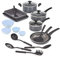 BELLA Cook Bake and Store 17251 Lot de 21 ustensiles de cuisine en acier inoxydable 18/8 Noir