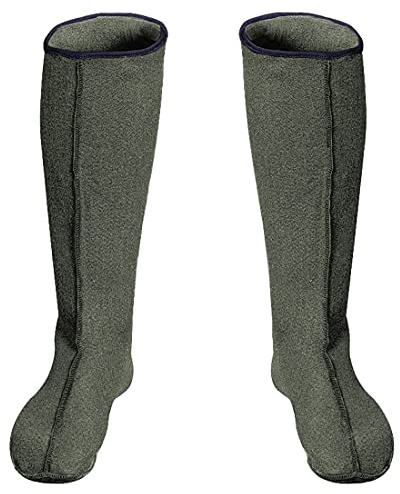 3Kamido filtstövlar strumpor innerskor innerstövlar för regnstövlar LÅNGA kvinnor herrstrumpor WARMING PAD MADE OF filt termostrumpor Olivgrön 43/44