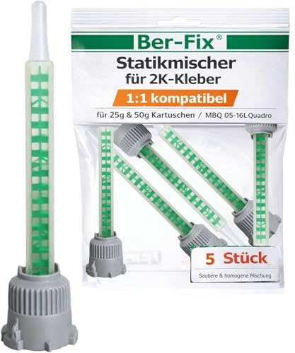 Ber-Fix Mischdüsen 1:1 1:1/1:2 Ersatzdüsen Kartuschen 5er Pack | Mischdüsen 1:1 1:1 / 1:2 Ersatzdüsen Kartuschen 5er Pack: Ersatz-Mischdüsen für 2K-Kartuschen: sorgen für